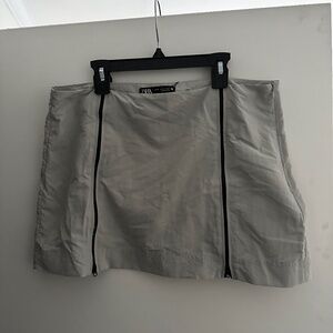 Zara Zipper Mini Skirt